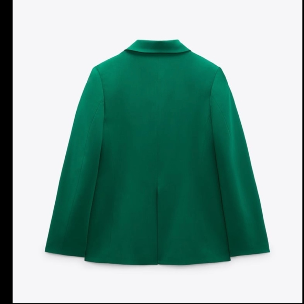 💚 STRAIGHT CUT WOOL BLEND BLAZER - Picture 6 of 6